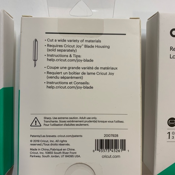 SOLD Set of 3 Cricut Joy Replacement Blades - Picture 3 of 4